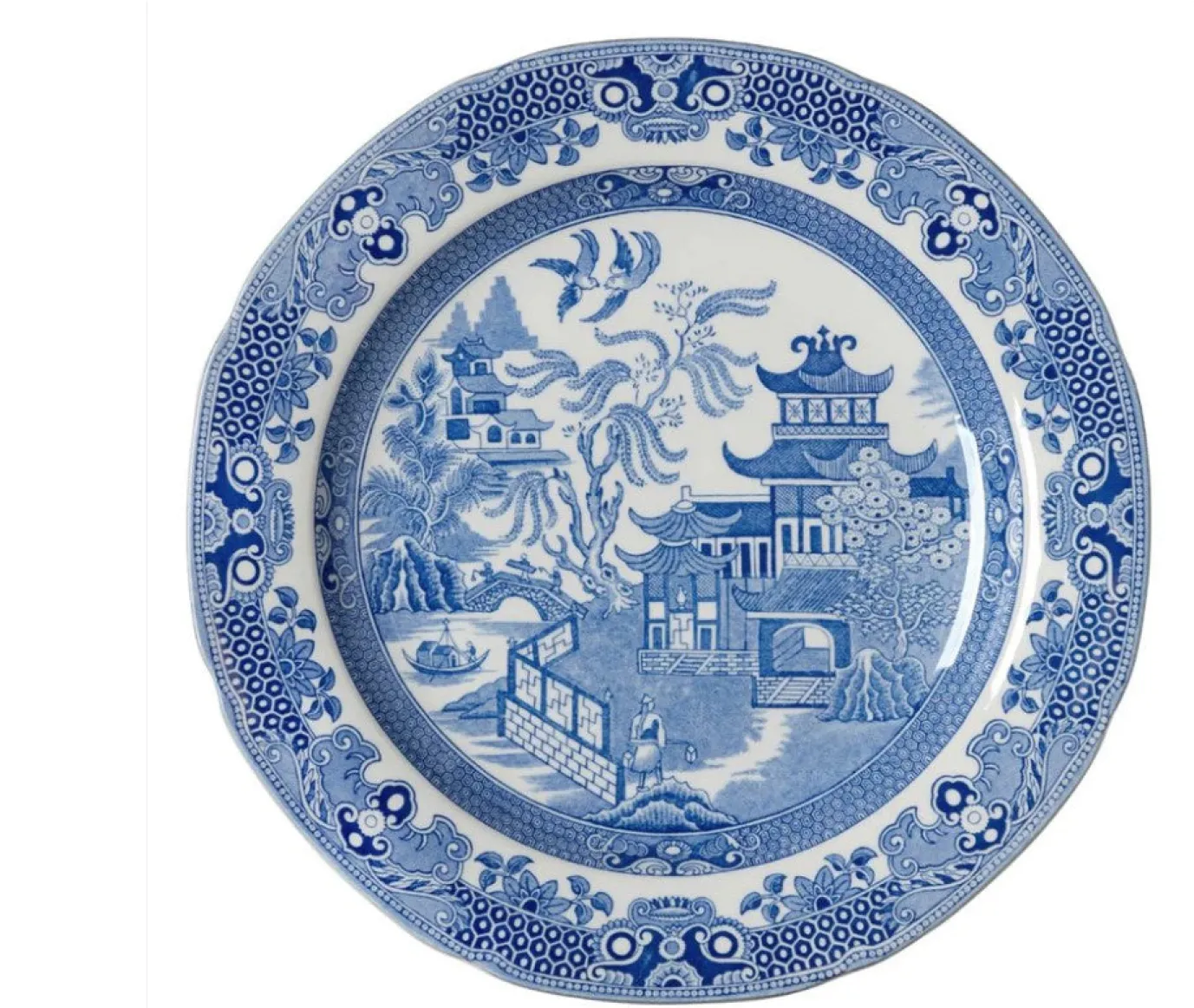 Blue Willow Dinner Plate 10 1/2 in