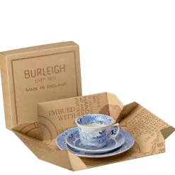 Blue Willow Teacup and Saucer 3 PC Boxed Set