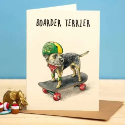 Boarder Terrier Greetings Card