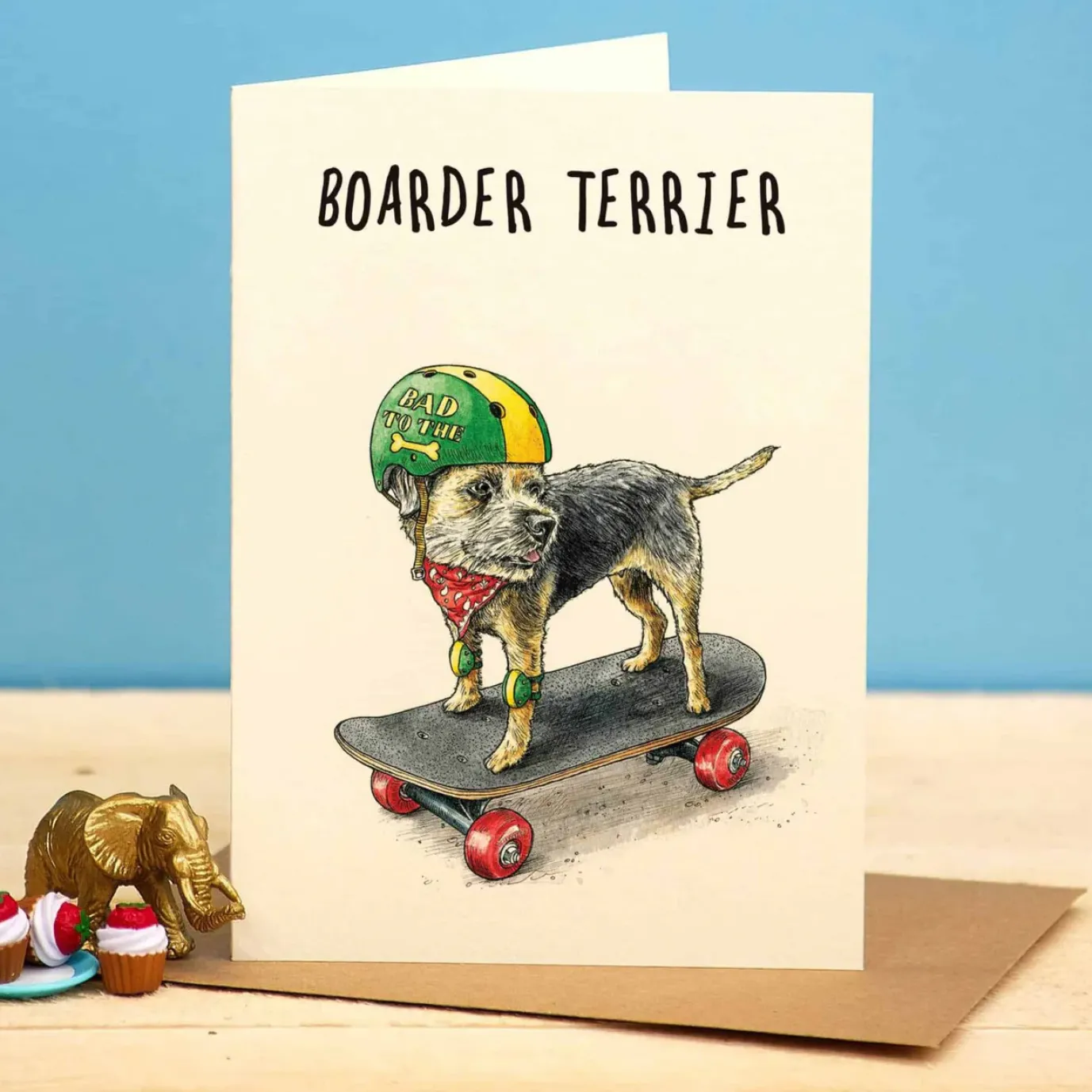 Boarder Terrier Greetings Card