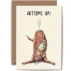Bottoms Up Dog Greetings Card