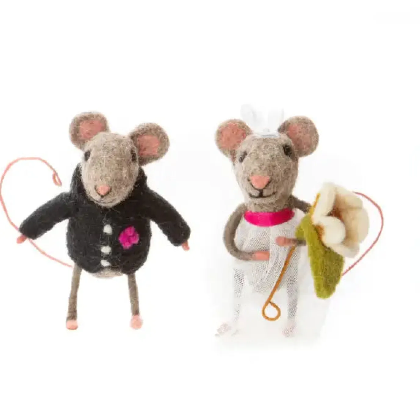 Bride and Groom Wedding Felt Mice