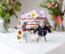 Bride and Groom Wedding Felt Mice