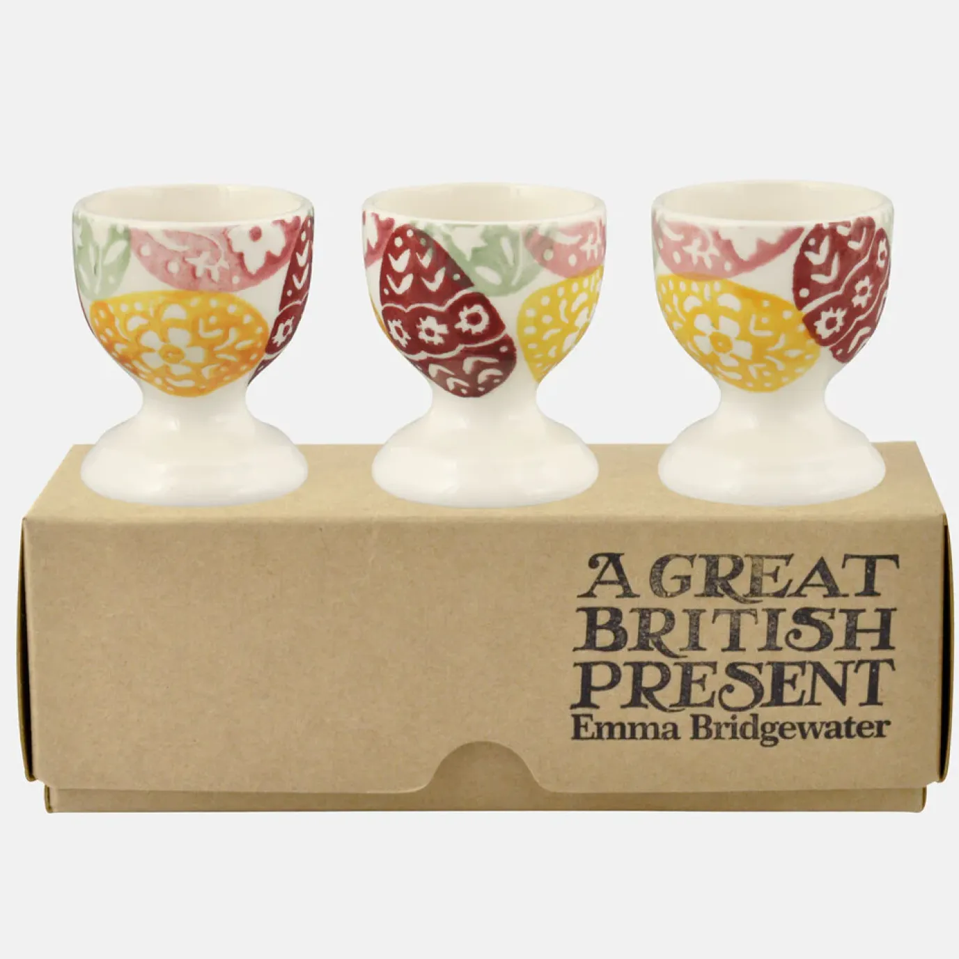 Bright Easter Eggs Set of 3 Egg Cups Boxed