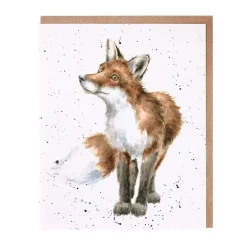 'Bright Eyed and Bushy Tailed' Fox Greetings Card