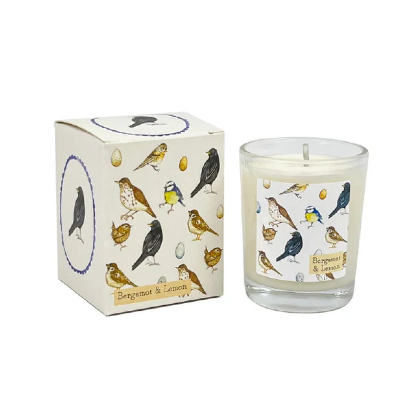 British Birds Votive Candle - Bergamot & Lemon