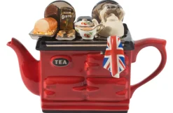 British Roast Dinner Large Aga Teapot - Red