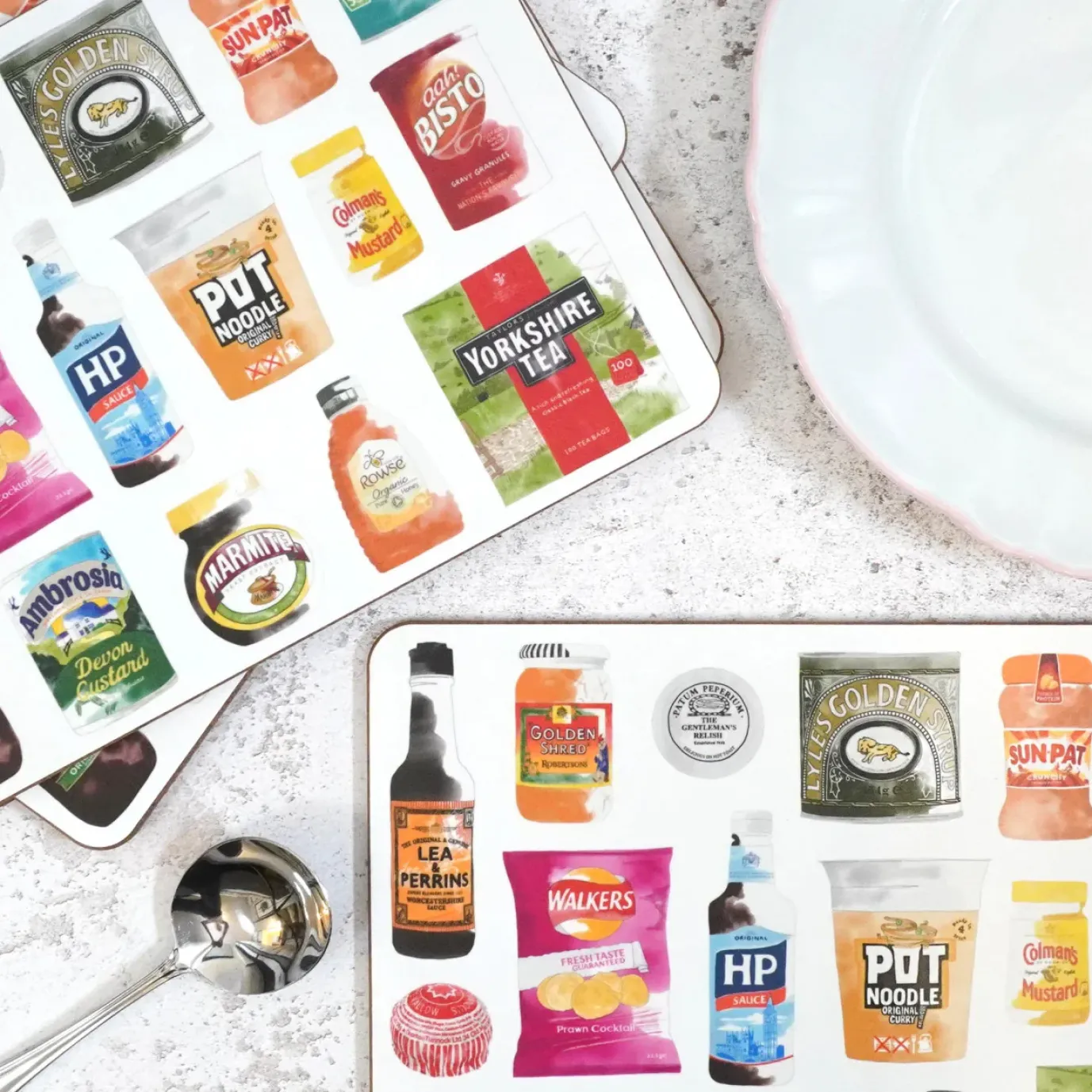 British Store Cupboard Placemat by Corinne Alexander