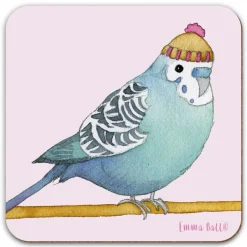 Budgie in a Beanie Coaster