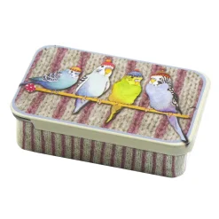 Budgies in Beanies Mini Slider Tin