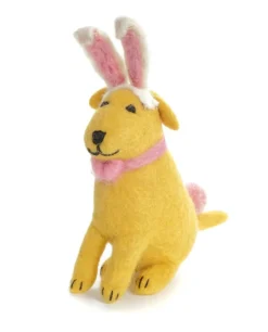 Bunny Earred Sitting Yellow Labrador Felt Decoration