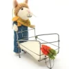 Bunny with Wheelbarrow Felt Decoration