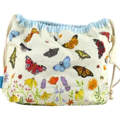 Butterflies Drawstring Cotton Bag