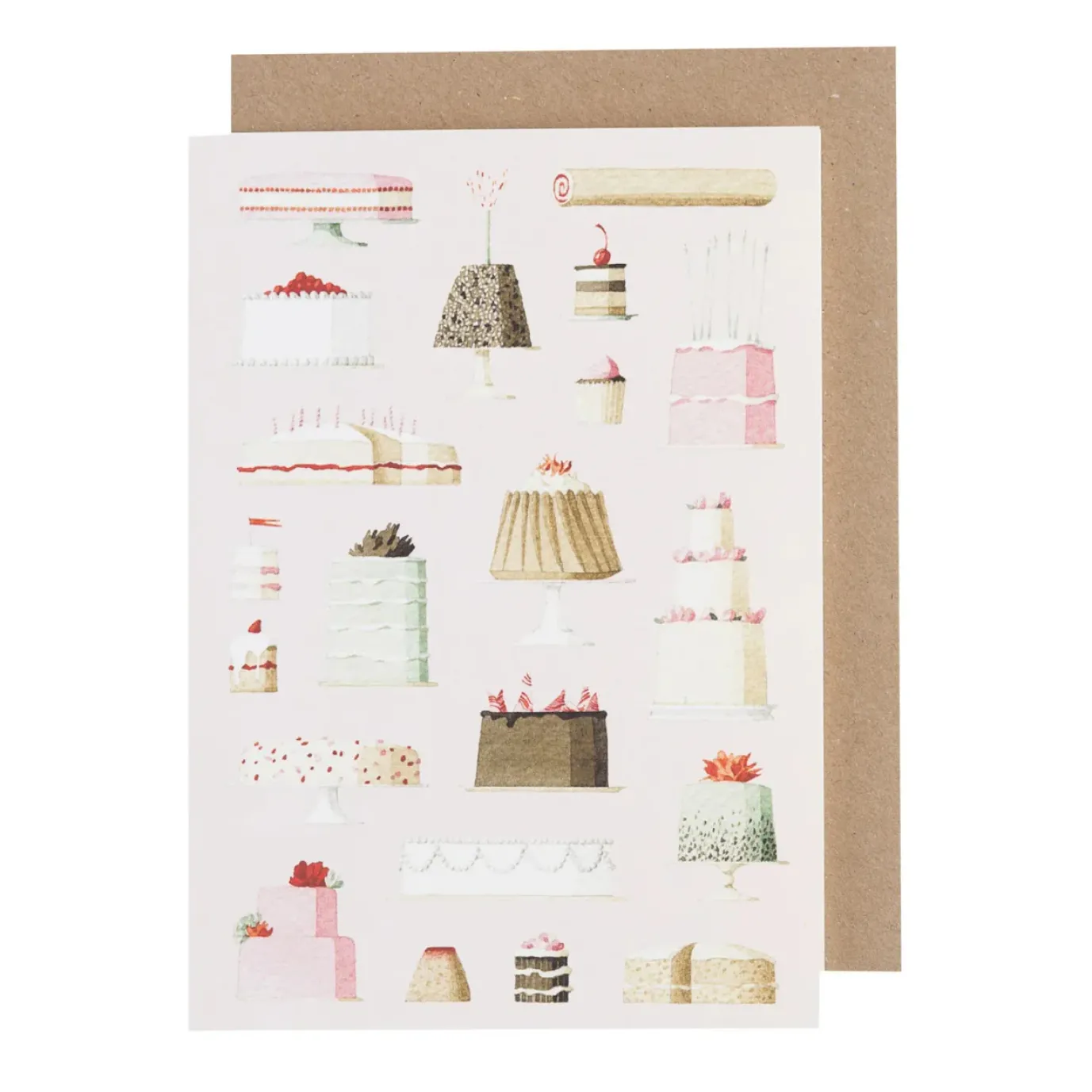 Cakes Blank Greetings Card
