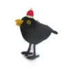 Calling Black Bird Felt Decoration