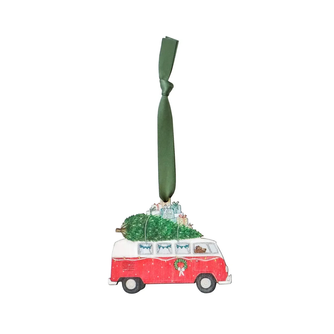 Camper Van Wooden Christmas Decoration