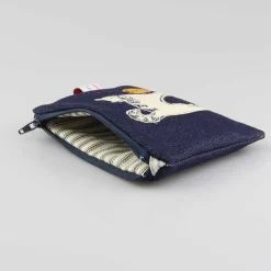 Cat Embroidered Flat Coin Purse