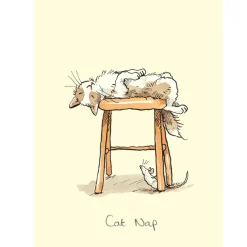 Cat Nap Greetings Card