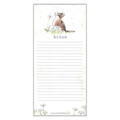 Cat with Dandelion "Notes" Magnetic List Pad