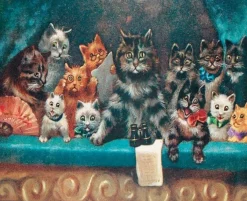 Cats at the Theatre - Little Vintage Greeting Card