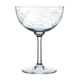Champagne Saucer with Ferns Design by The Vintage List