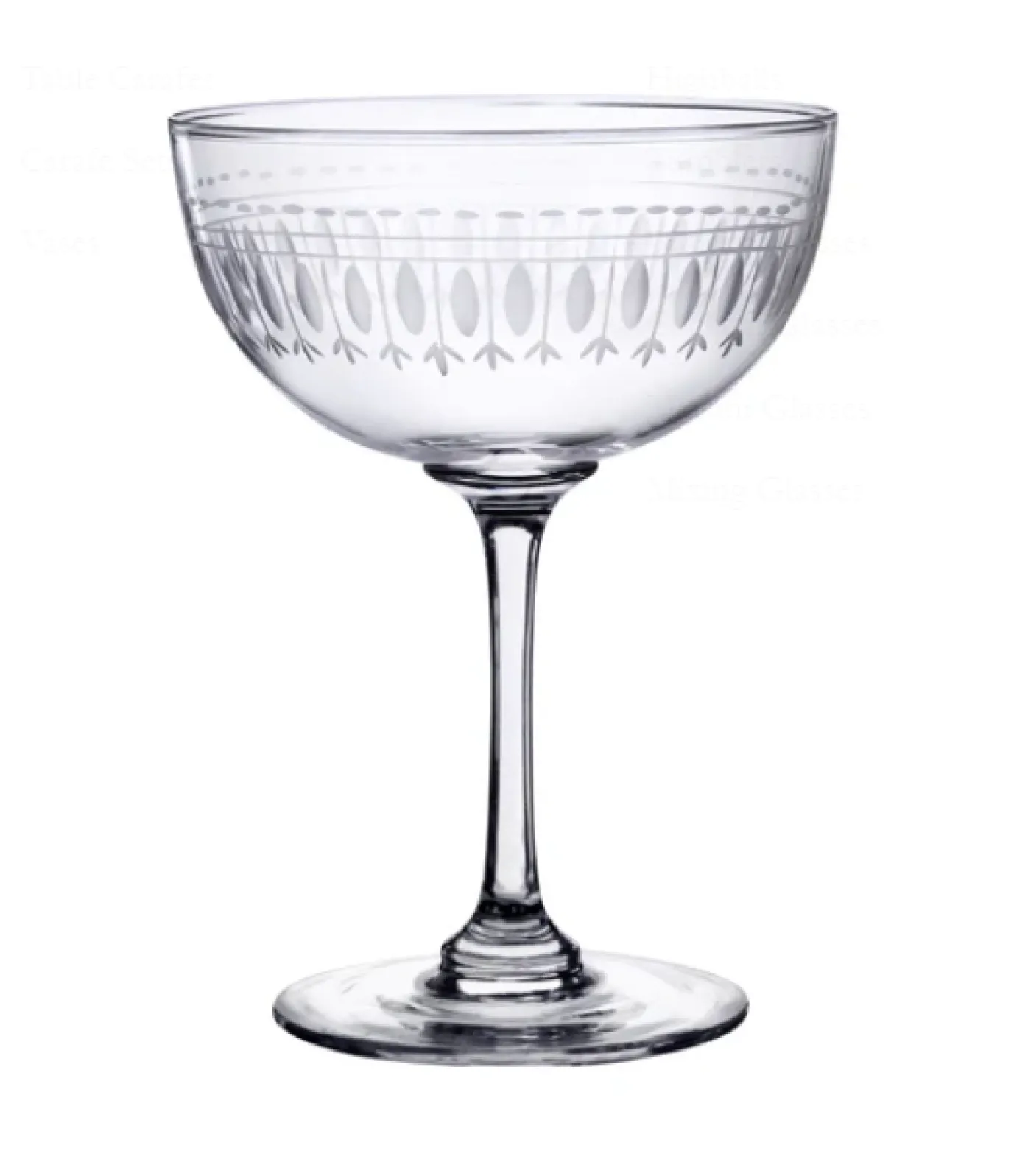 Champagne Saucer with Oval Design by The Vintage List