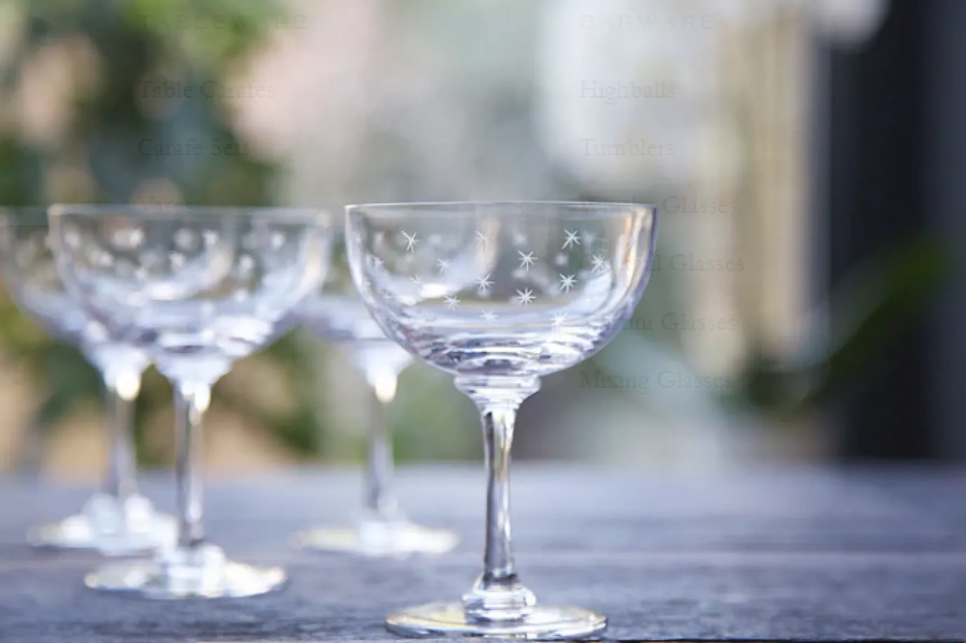 Champagne Saucer with Oval Design by The Vintage List