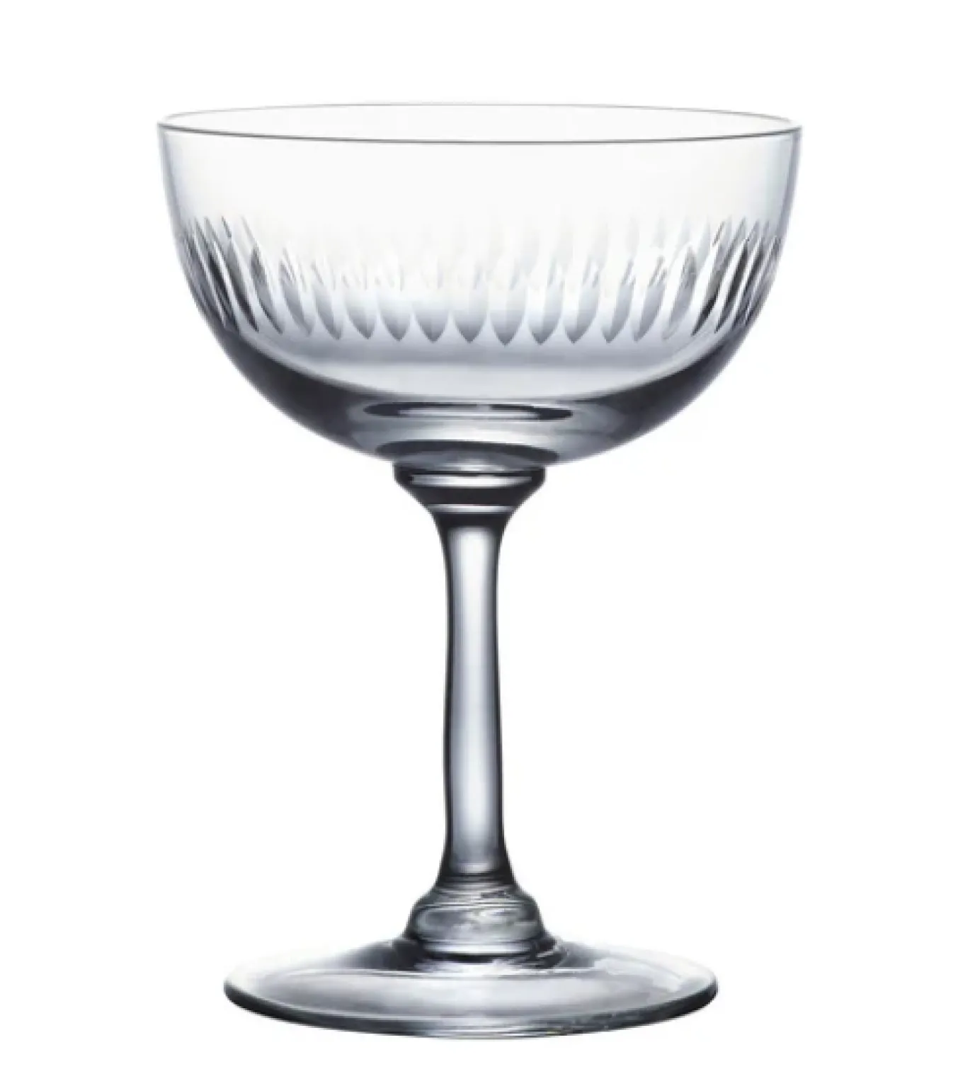 Champagne Saucer with Spears Design by The Vintage List