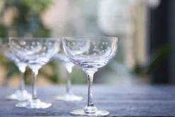 Champagne Saucer with Stars Design by The Vintage List