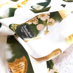 Champagne Tea Towel by Corinne Alexander