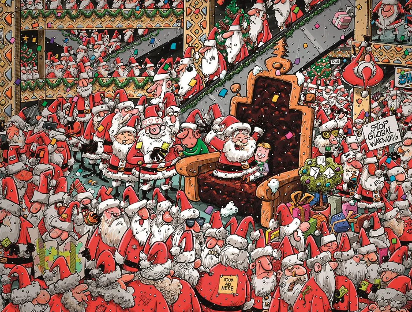 Chaos at Christmas 4 x 500 Piece Jigsaw Puzzles