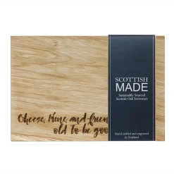 Cheese, Wine and Friends Oak Serving Board 12in