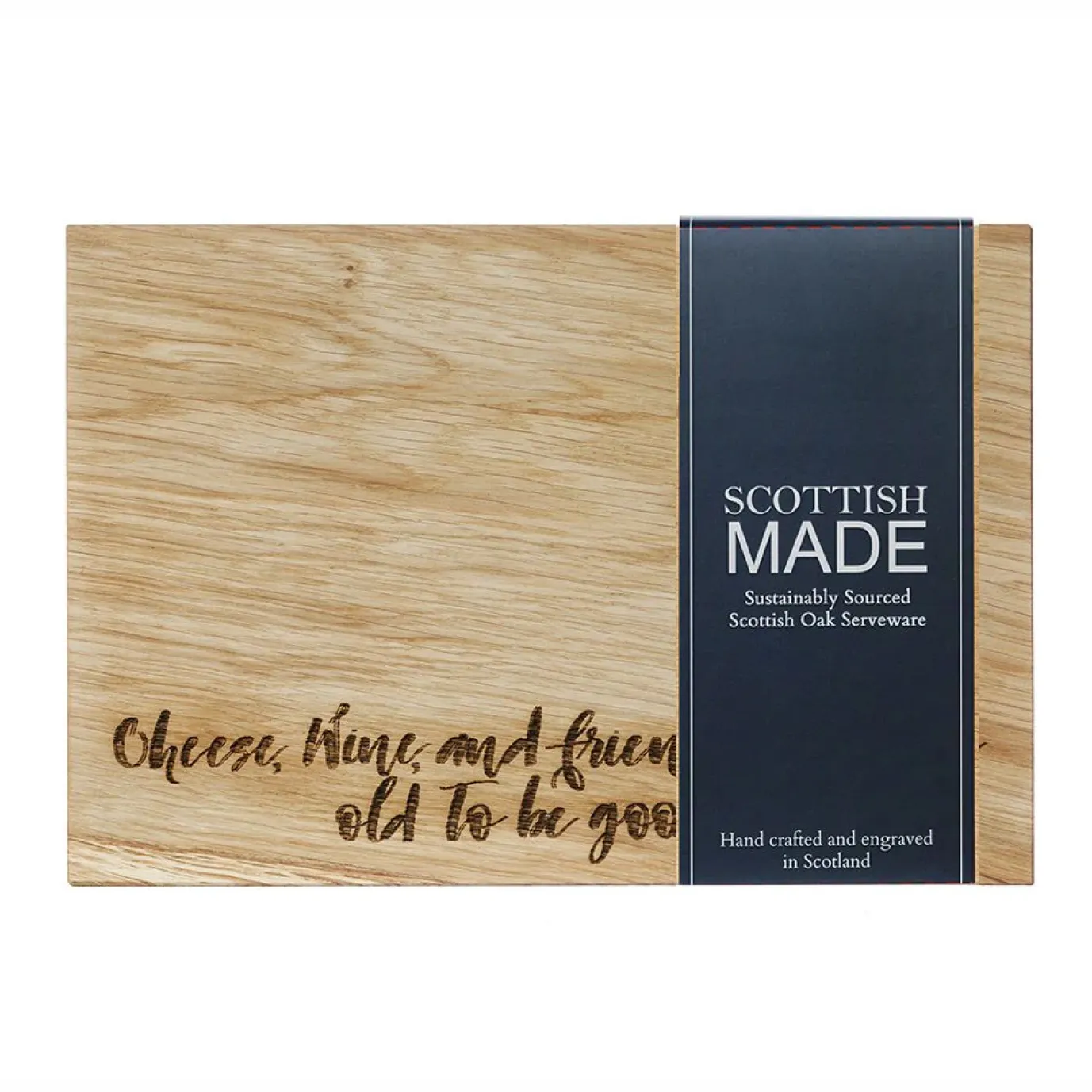 Cheese, Wine and Friends Oak Serving Board 12in