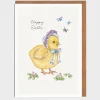 Chick in a Bonnet Easter Card