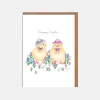 Chicks in Hats Easter Card