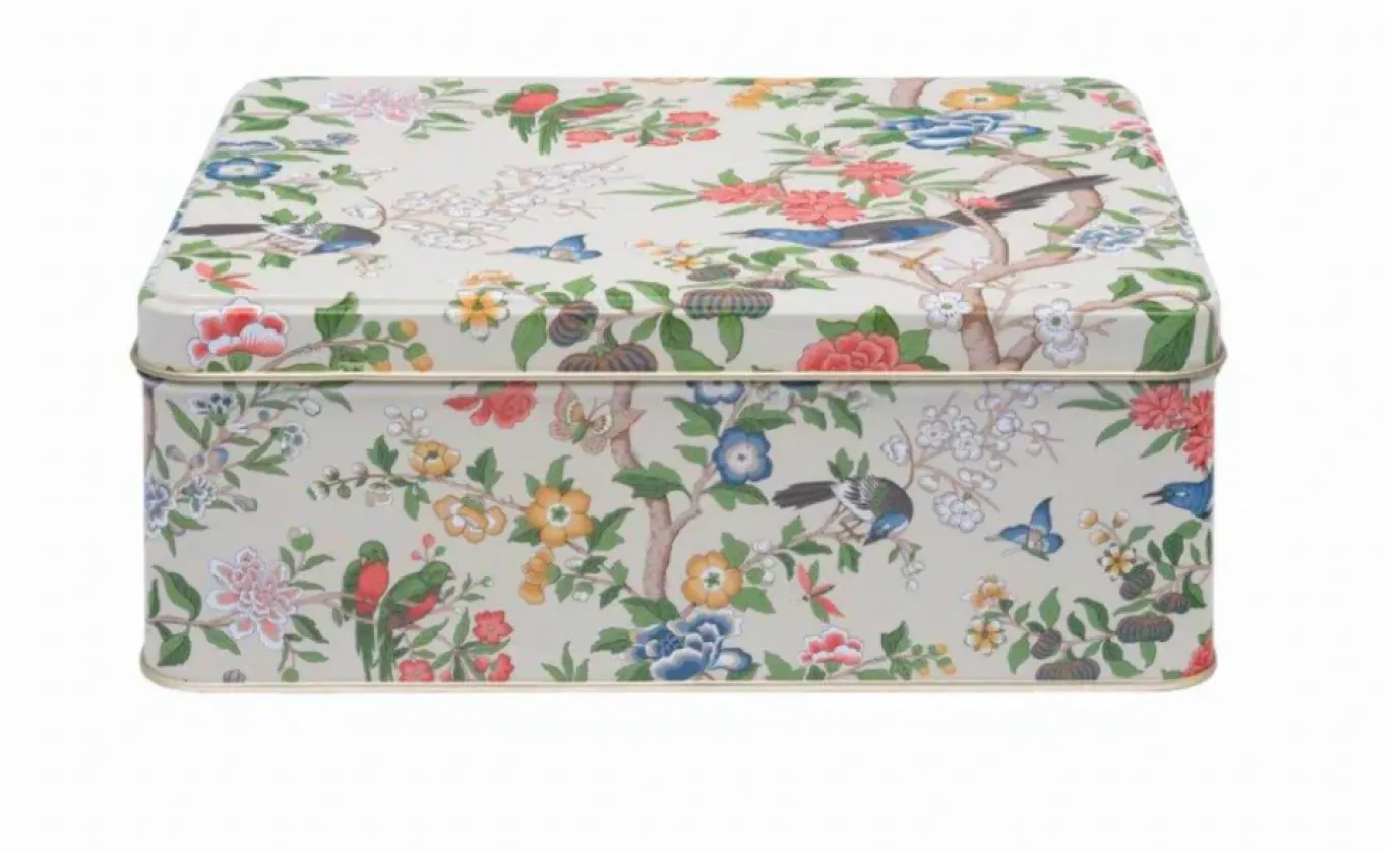 Chinoiserie Hall Deep Rectangular Tin