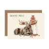Chocolate Mousse Greetings Card