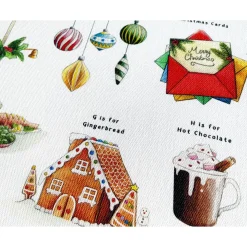 Christmas Alphabet Tea Towel