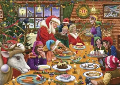 Christmas Dinner at Santa's Workshop 1000 Piece Jigsaw Puzzle