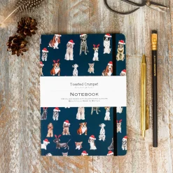 Christmas Dogs A5 Lined Notebook