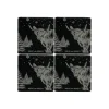 Christmas Highland Cow Slate Coasters- Set of 4