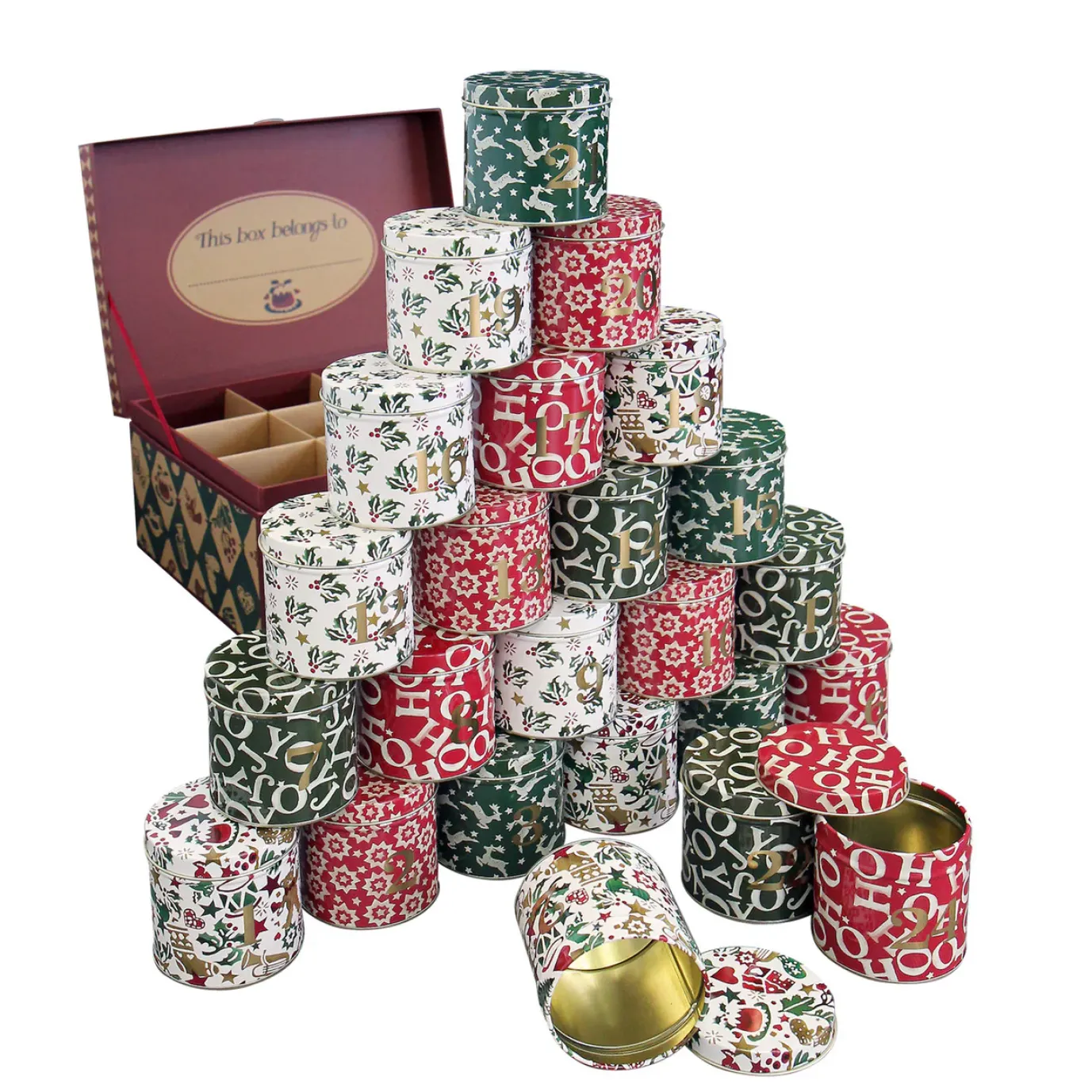 Christmas Joy Advent Tin Calendar