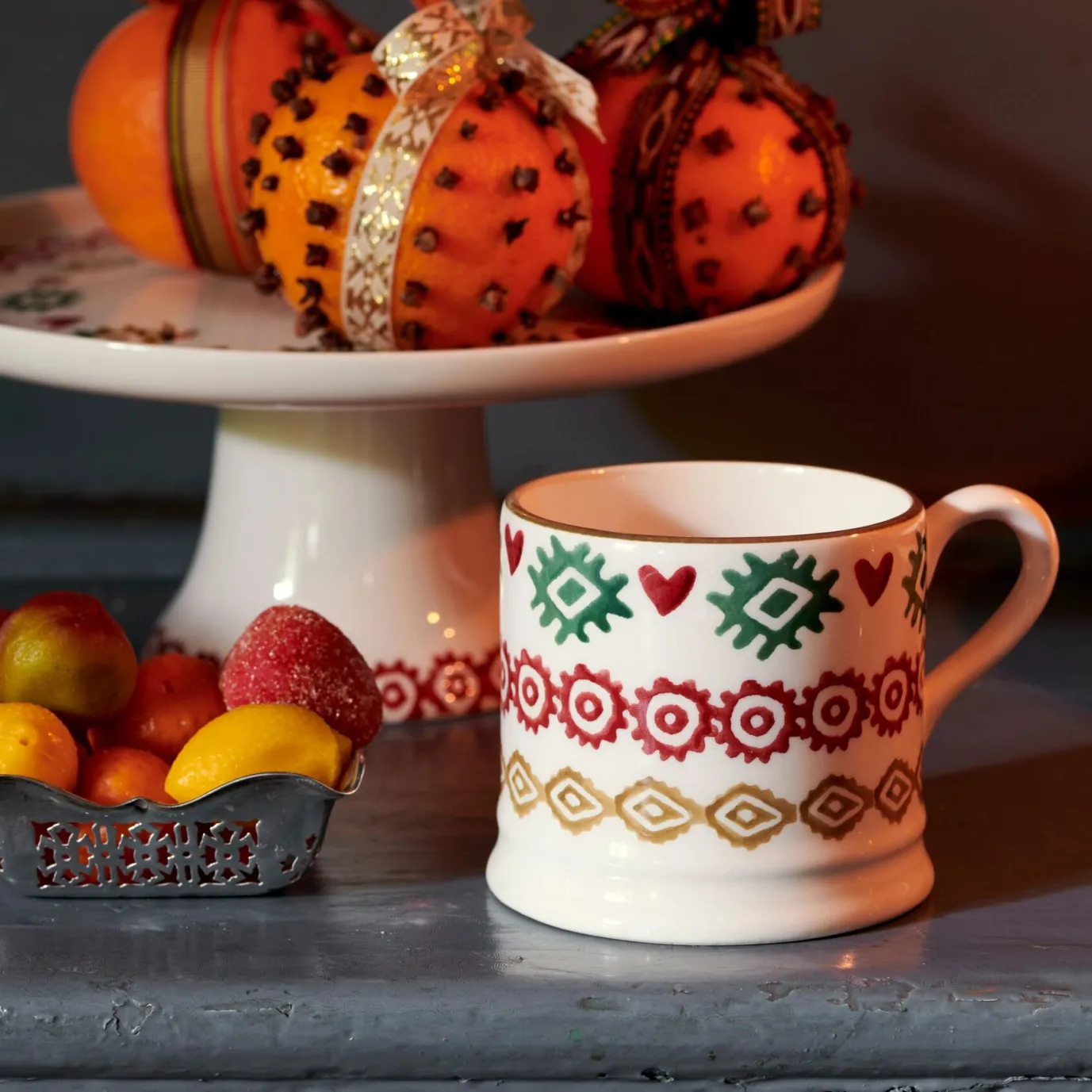 Christmas Joy Pattern 2024 Small Mug