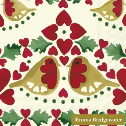 Christmas Joy Robin Cream Paper Napkins