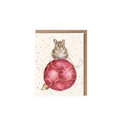 'Christmouse' Mouse Bauble Gift Enclosure Card