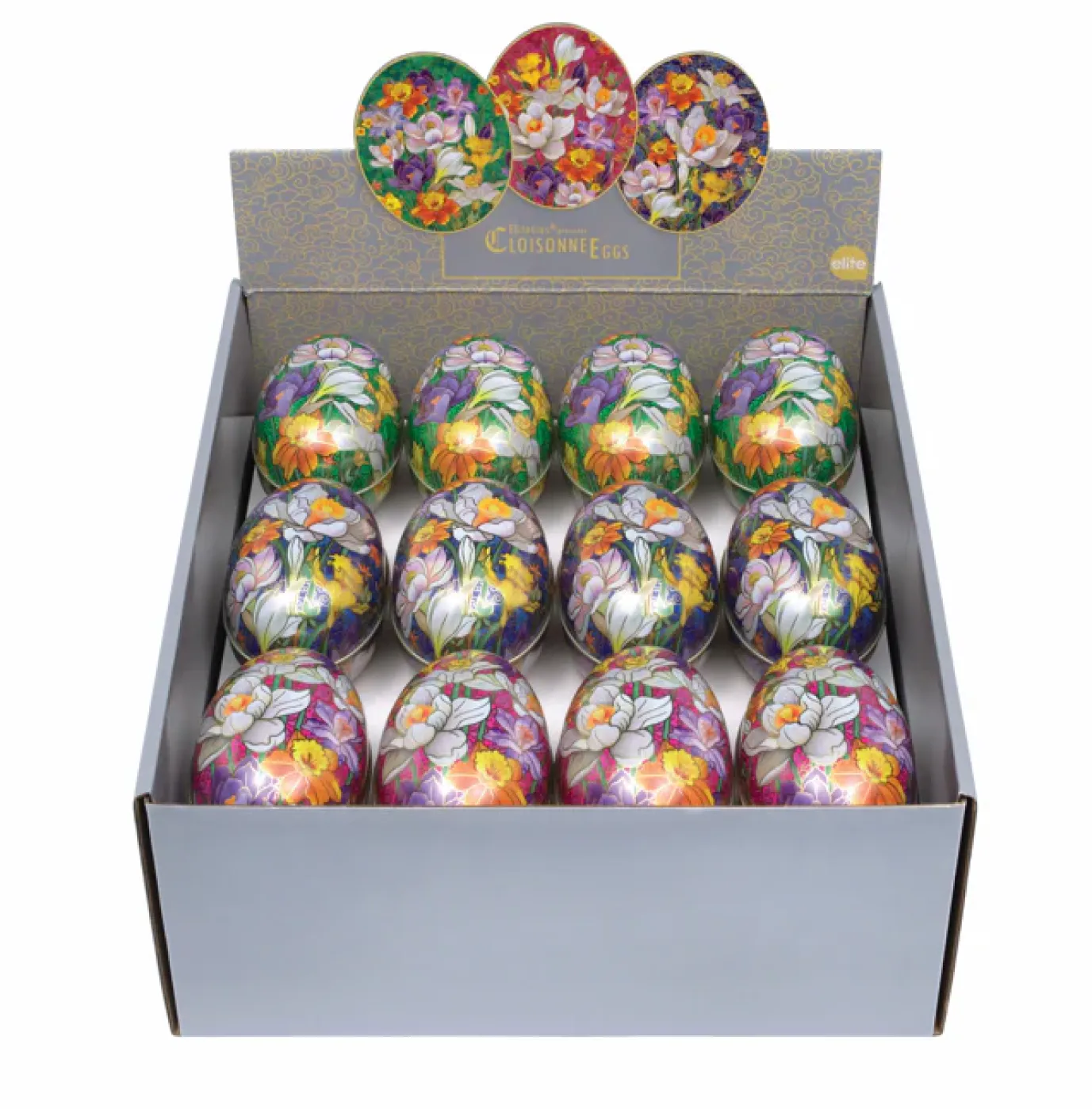 Cloisonne Medium Tin Easter Eggs