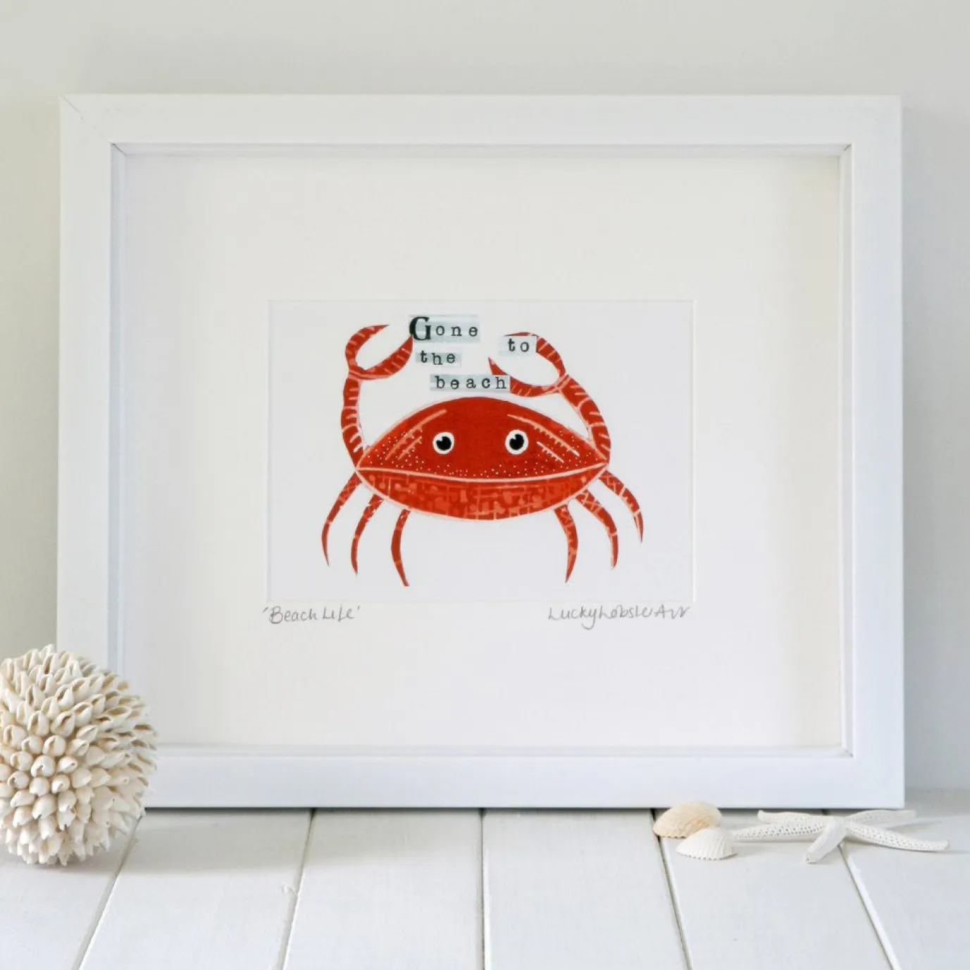 Coastal Crab Framed Print