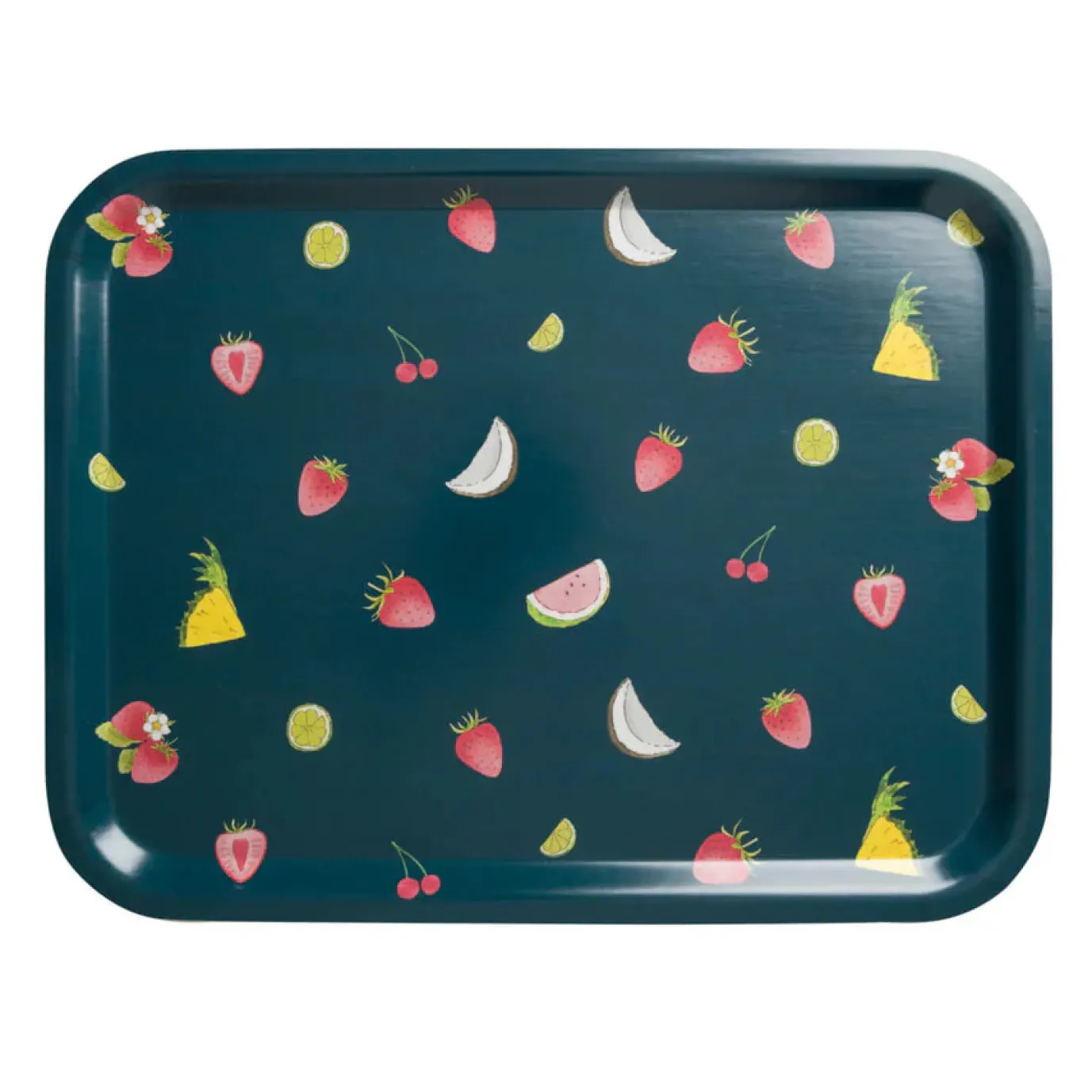 Cocktails and Strawberries Large Tray