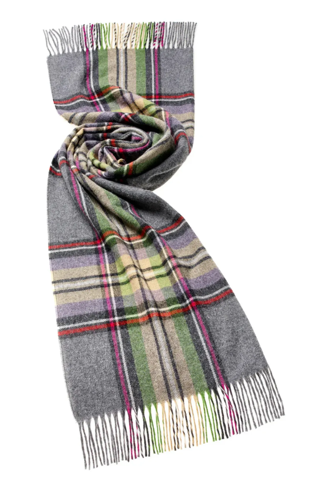 Collection B York Gray Merino Lambswool Wrap