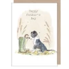 Collie Dog & Hedgehog Father's Day Greetings Card